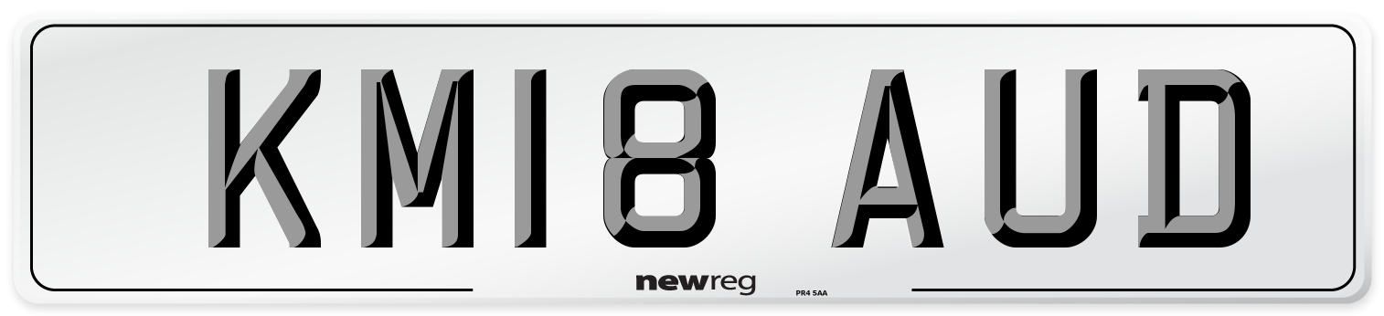 KM18 AUD Number Plate from New Reg